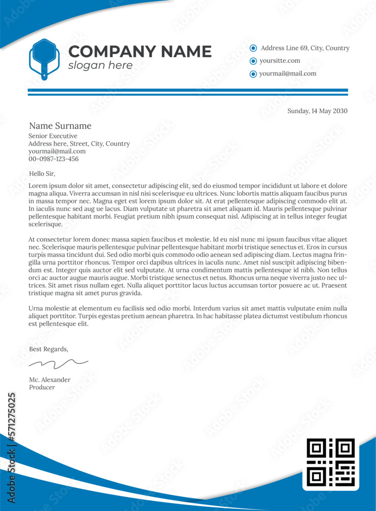 creative letterhead template design for your business
