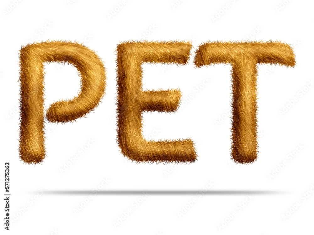 Pet text design with golden fur texture Pet text design with golden fur texture