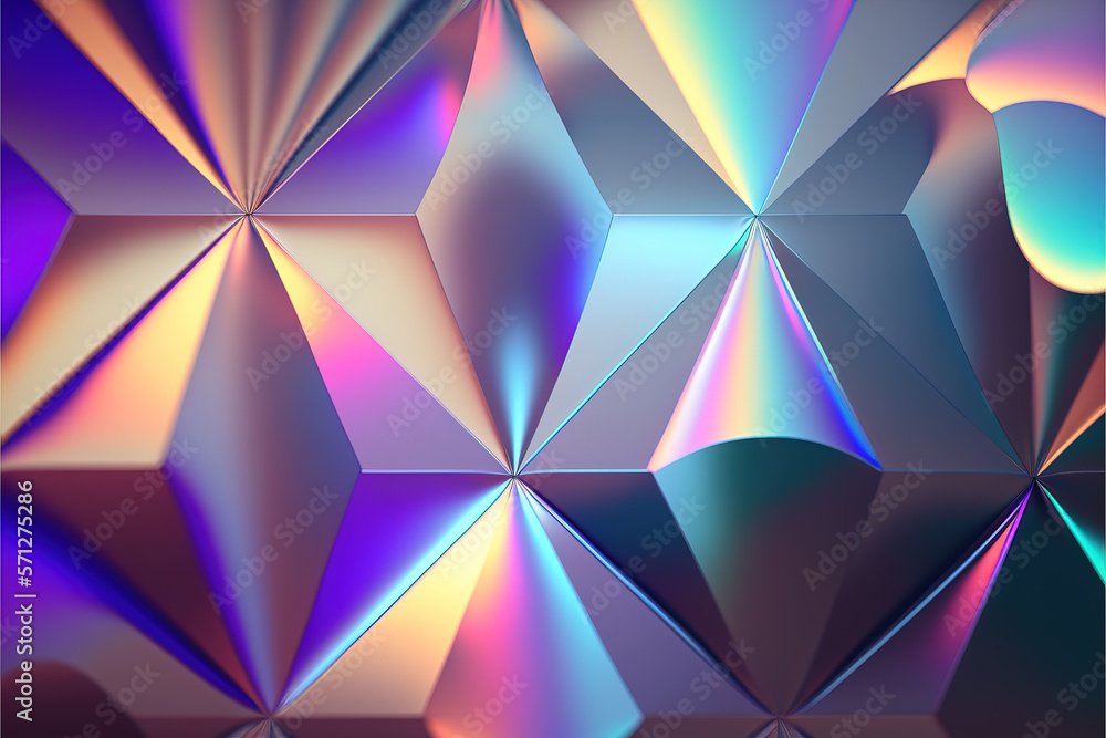 Abstract trendy rainbow holographic background. Iridescent colorful geneartive texture Abstract trendy rainbow holographic background. Iridescent colorful geneartive texture