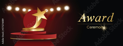 Award ceremony. Award figurine vector.