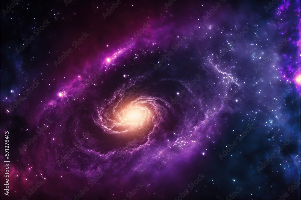 Spiral Galaxy. Space with stars generative AI background Spiral Galaxy. Space with stars generative AI background