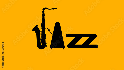 Jazz poster design template background decorative with saxophone and manometer
