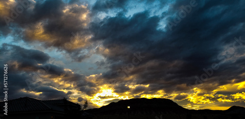 sunset in the mountains