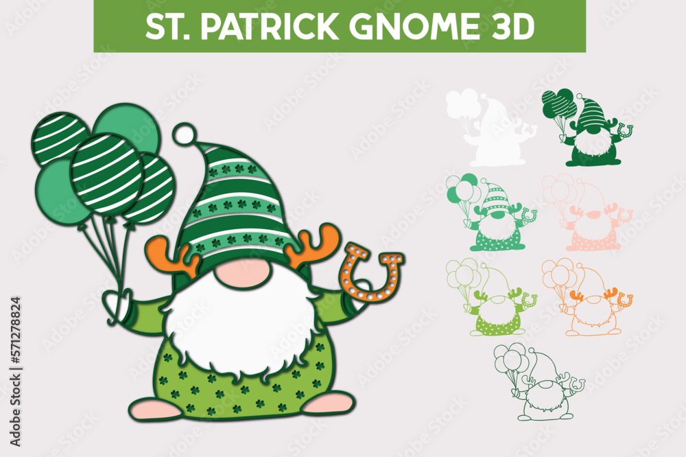 St. patrick Gnome 3d design St. patrick Gnome 3d design