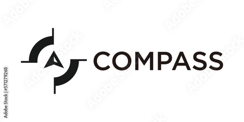 logo design creative compass simple icon vector illustration