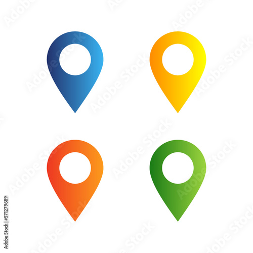 Location icon. Pin icon. Map pin icon vector on a white background