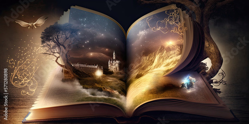 A fairytale storybook becoming real, Generative AI