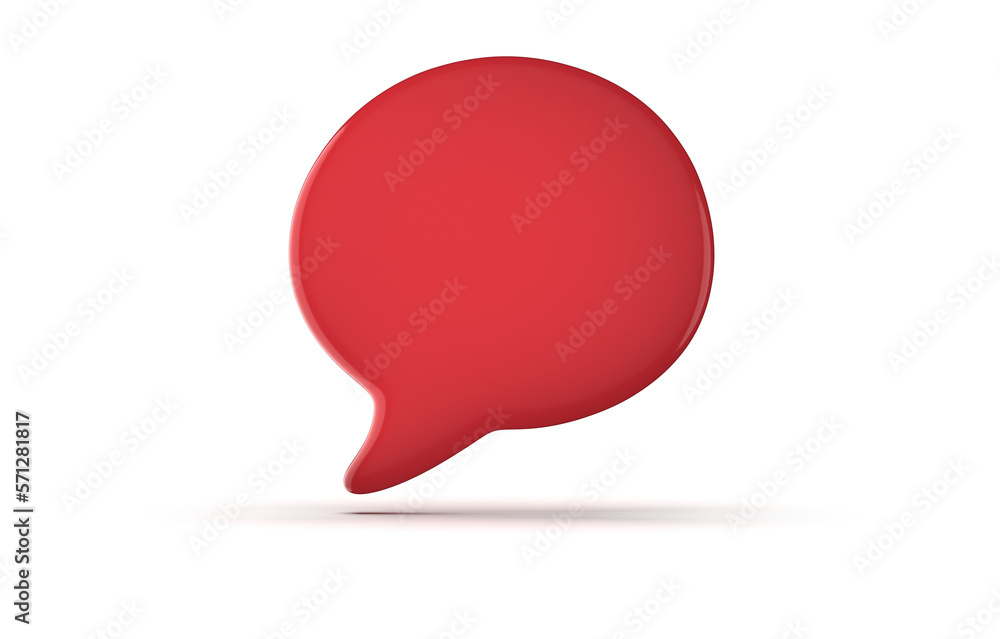 3d render with an empty speech bubble isolated on background 3d render with an empty speech bubble isolated on background