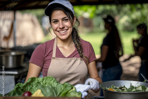 woman carrying vegetables o...
