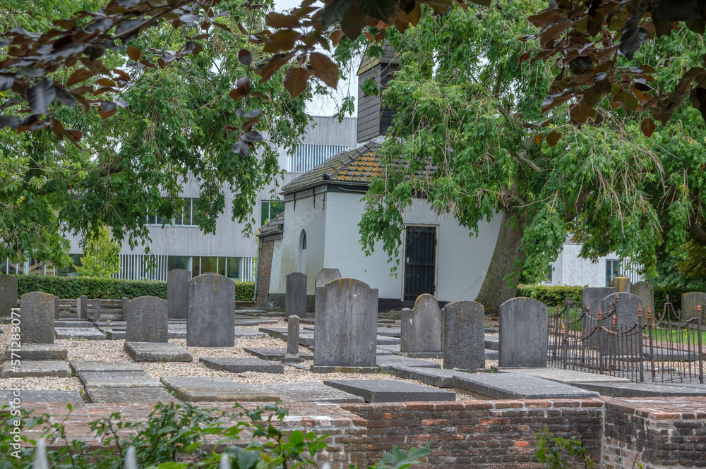 Old Historical Graveyard At Diemen The Netherlands 13-2-2019