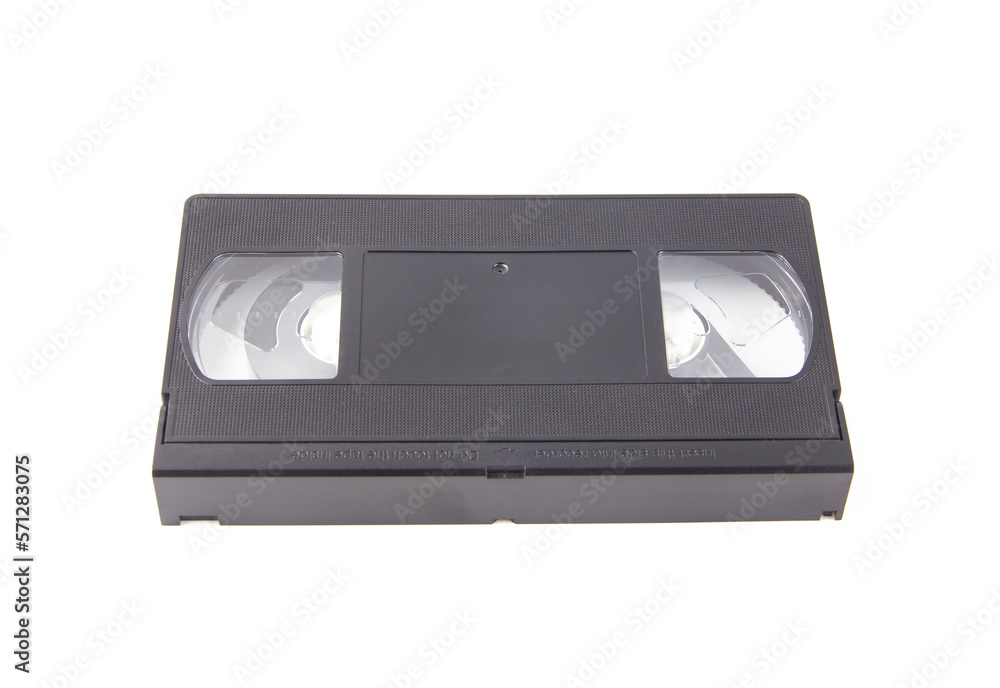 an old videotape in black on a white background
