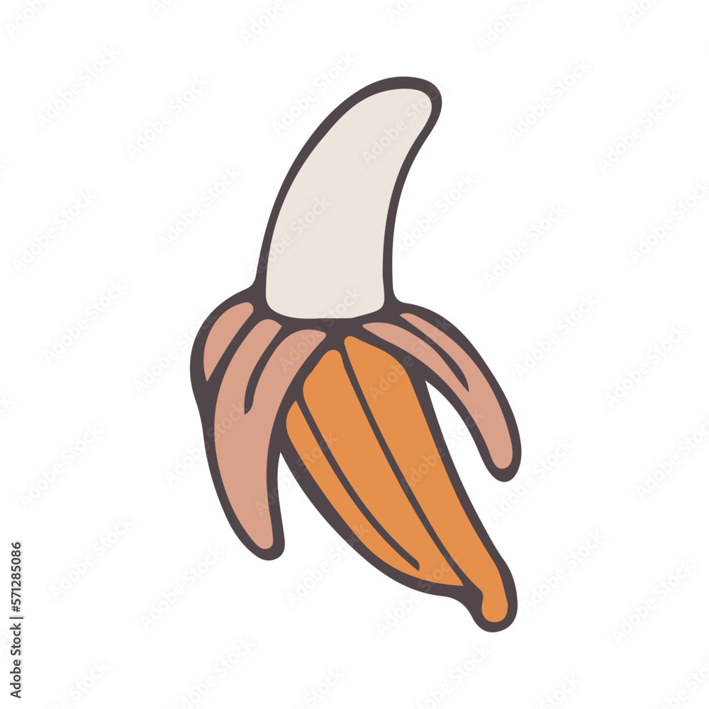 banana doodle isolated on a white background. fruit icon drawn-hand. vector illustration. banana doodle isolated on a white background. fruit icon drawn-hand. vector illustration.