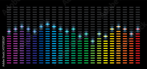 Digital equalizer or equaliser symbol. pulse musical. Music sound wave mixer. music soundwave diagram. Volume level. Music audio frequency, voice line waves, electronic radio signal. Record icon. Rays