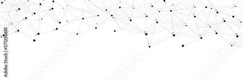 Black network. Abstract connection on white background. Network technology background with dots and lines for desktop. Ai system background. Abstract concept. Line background, network technology