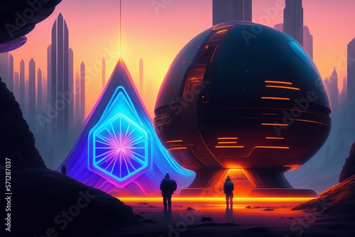 refinery at night Illustration image made with AI 
