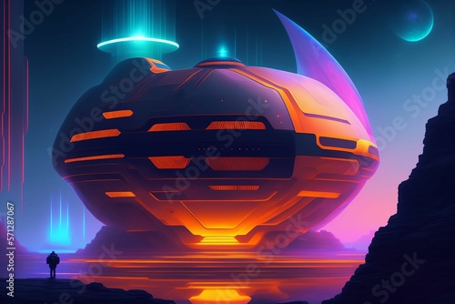 car in the sky Illustration image made with AI 
