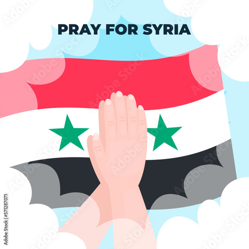 Manos rezando por los afectados del terremoto de Siria