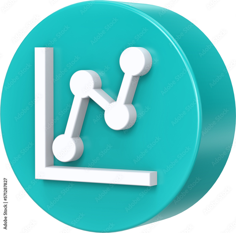 3d rendering of financial chart 3d icon 3d rendering of financial chart 3d icon