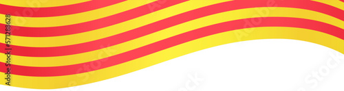 Catalonia flag wave isolated on png or transparent background