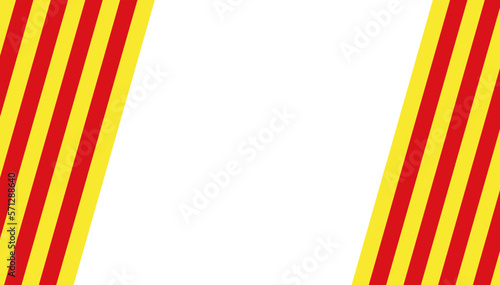 Catalonia flag wave isolated on png or transparent background
