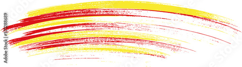 Catalonia flag with brush paint textured isolated  on png or transparent background photo