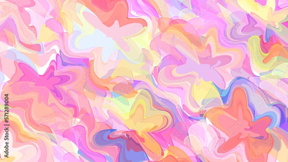 colorful background liquify cute art