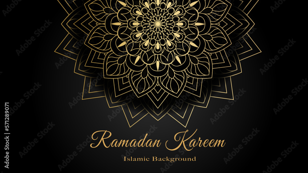 Elegant grreting or invitation card with gold design decorated stylish text Ramadan Mubarak. Elegant grreting or invitation card with gold design decorated stylish text Ramadan Mubarak.