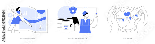 Environmental protection abstract concept vector illustrations.