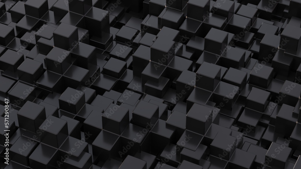 3D Futuristic cubes dark black background Abstract geometric mosaic grid Square tiles pattern 3D Futuristic cubes dark black background Abstract geometric mosaic grid Square tiles pattern