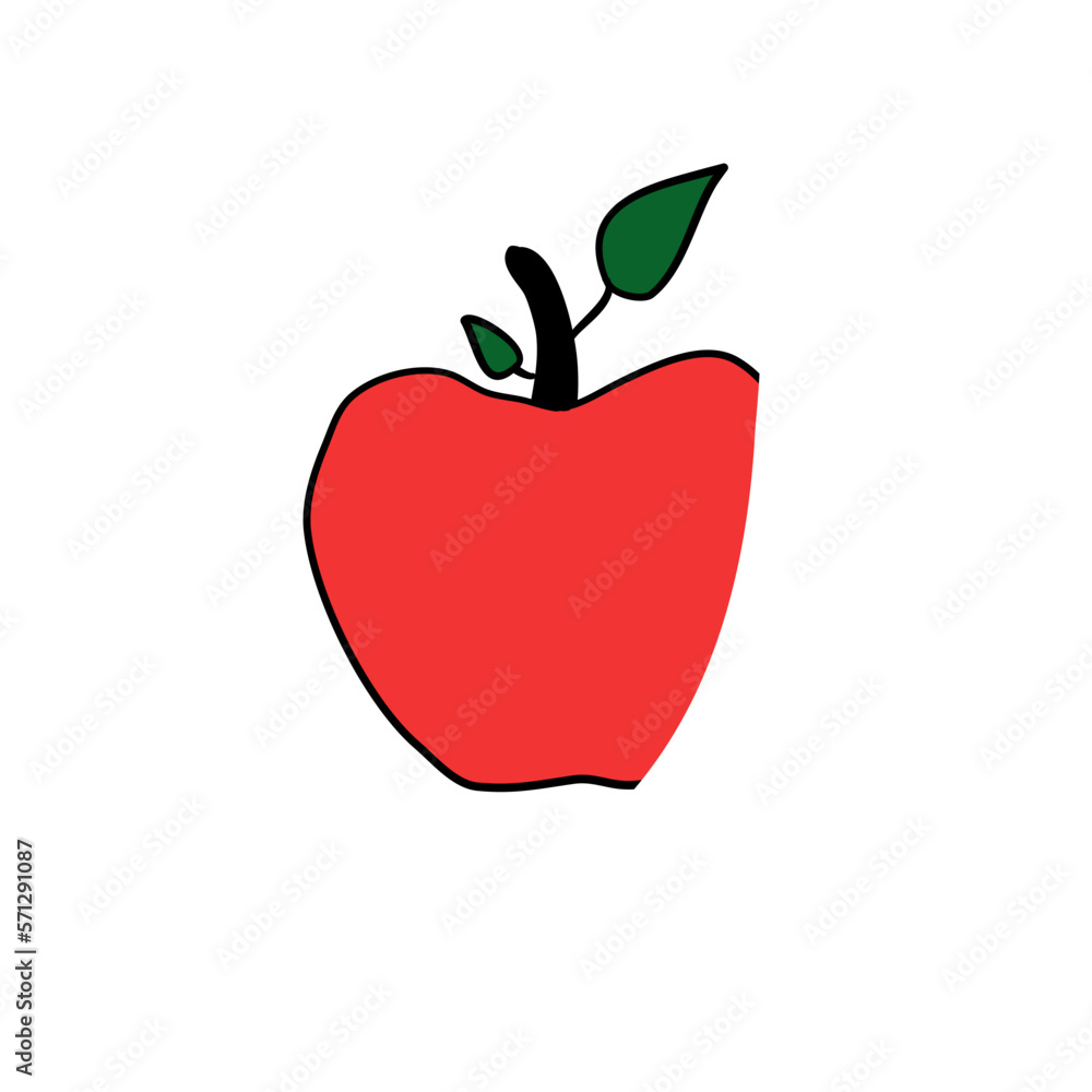 Fototapeta premium bitten red apple fruit