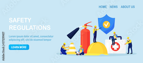 OSHA. Occupational Safety and Health Administration. Work Safety Regulations. Government Service Protecting at Job. Worker Security Protection Policy. Caution Regulation Document for Trauma Prevention