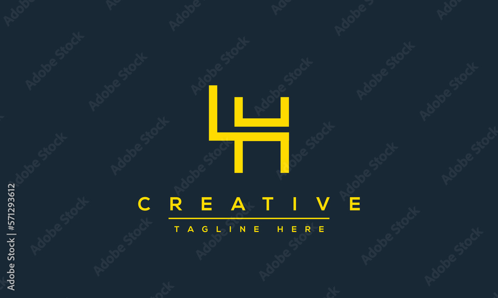 Letter LH logo design, Minimalist Abstract Initial letter LH HL logo Letter LH logo design, Minimalist Abstract Initial letter LH HL logo
