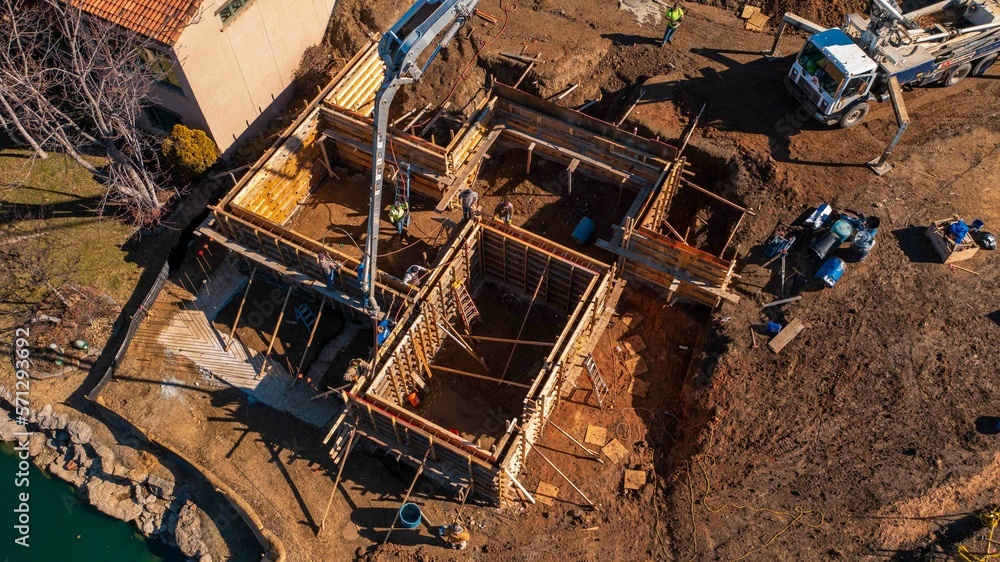 Industrial Construction Concrete Pour