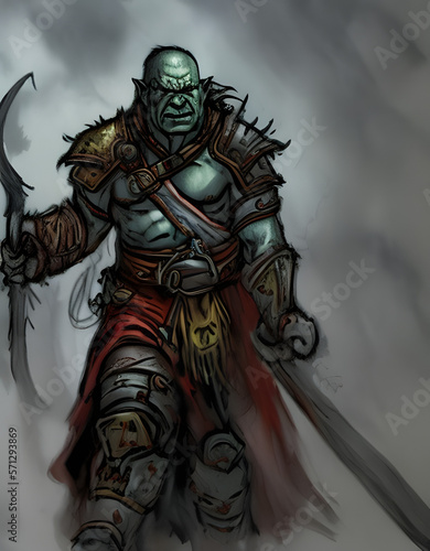 Orc Chief Illustration | AI Generated