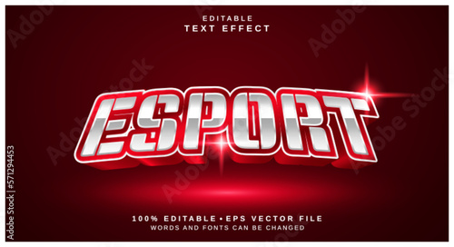 Editable text style effect - Esport text style theme.