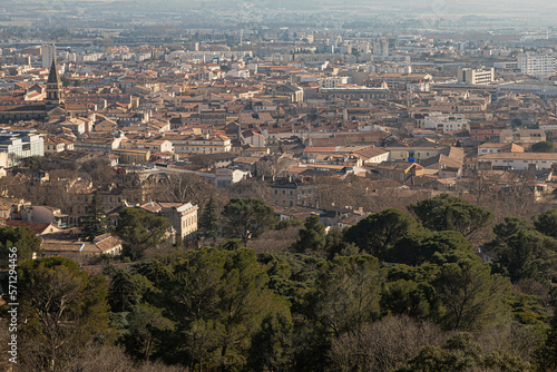 the city of Nimes seen from the Magne tower © philippe paternolli