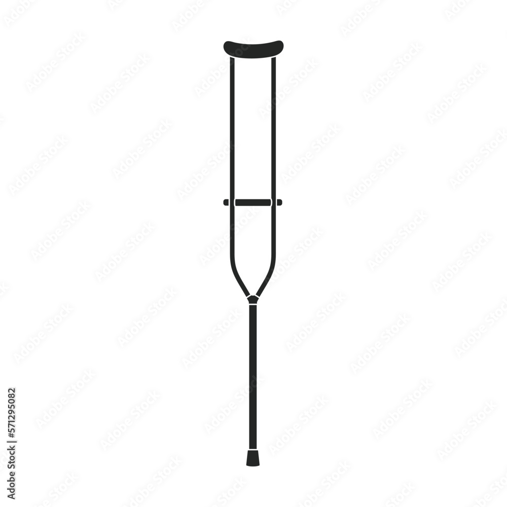 Crutch vector cartoon icon. Vector illustration crutch on white background. Isolated cartoon illustration icon of bandage . Crutch vector cartoon icon. Vector illustration crutch on white background. Isolated cartoon illustration icon of bandage .