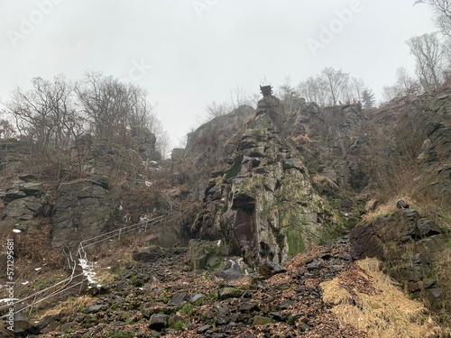 Photos Der abgestellte Trusetaler Wasserfall im Winter