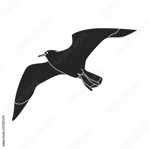 Bird gull vector icon.Black vector icon isolated on white background bird gull.