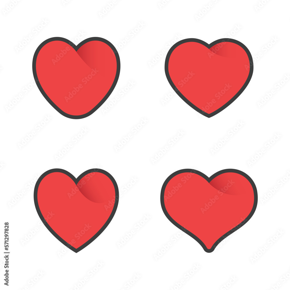 Heart icon. Symbol of romance. Valentine's day design. Heart icon. Symbol of romance. Valentine's day design.