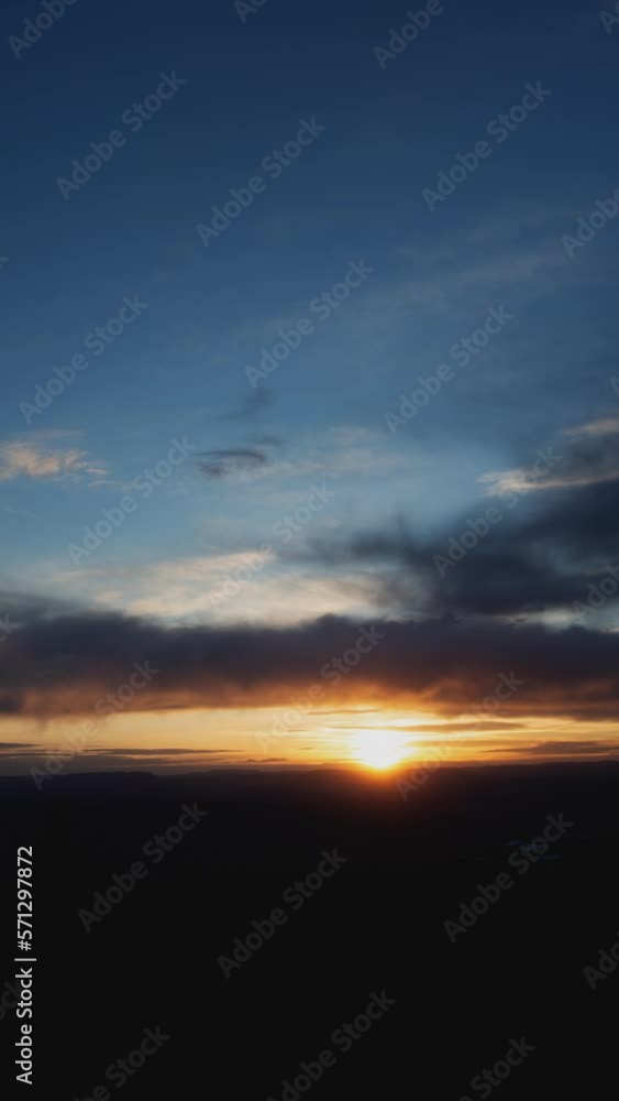 Vertical Video Sun Behind Clouds at Dawn Timelapse Vertical Video Sun Behind Clouds at Dawn Timelapse