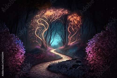 Path Through a Illuminated ...