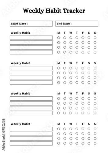 Habit Tracker Sheet