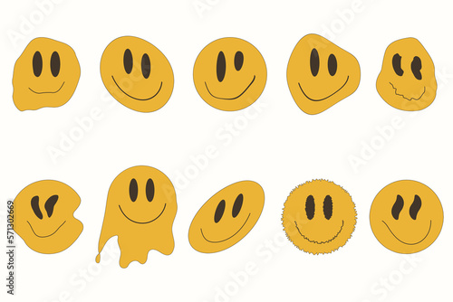 Y2k collection. y2k. 2000s. Retro y2k style. Cartoon style. Retro elements. Retro hipster y2k set. Vector set of design elements.