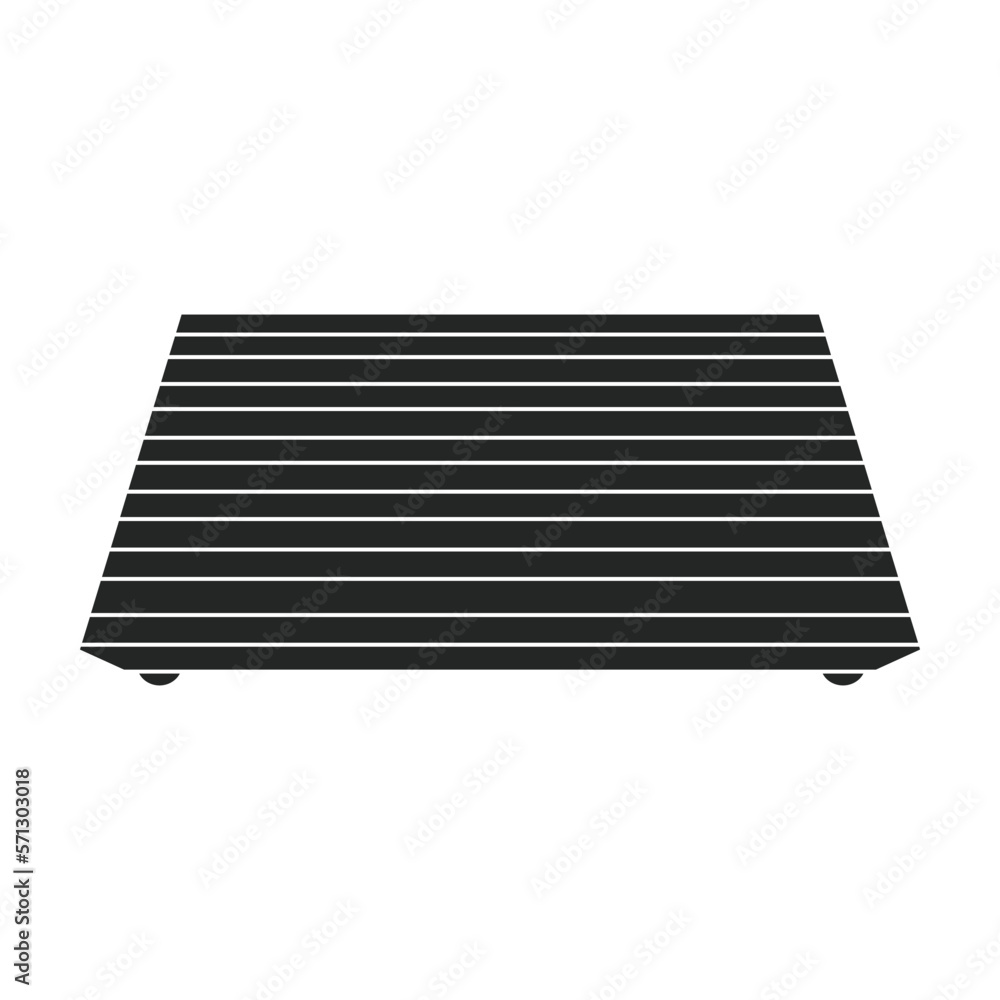 Tray for food vector black icon. Vector illustration tray for food on white background. Isolated black illustration icon of salver.