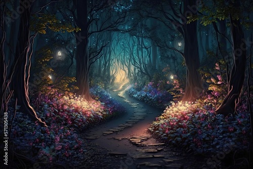 Path Through a Illuminated ...