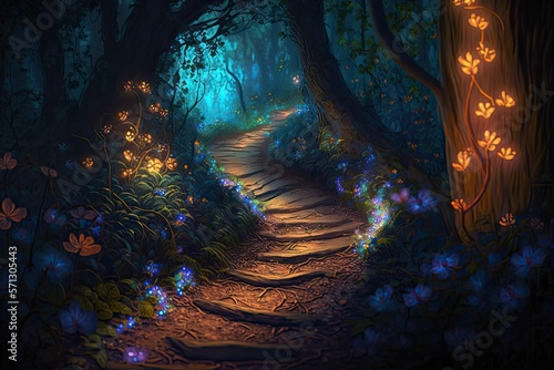 Path Through a Illuminated ...