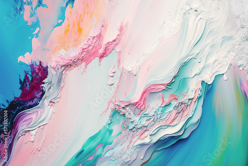 Abstract paint background with pastel colors. AI generated image.