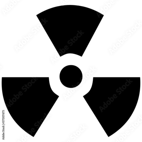 nuclear radiation sign vector, icon, symbol, logo, clipart, isolated. vector illustration. vector illustration isolated on white background.