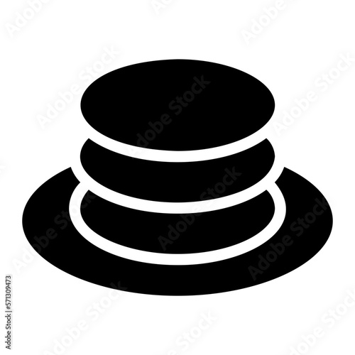 pancakes glyph icon